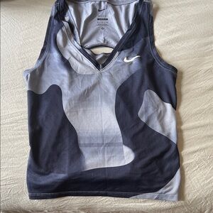 Nike Women's Navy and Gray Tank Top